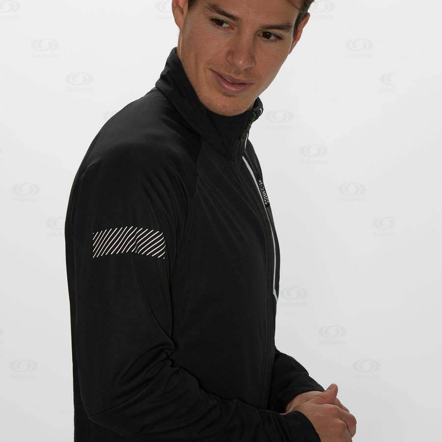 Black Salomon GORE-TEX INFINIUM™ WINDSTOPPER® PRO Men's Softshell Jackets | US-L1865