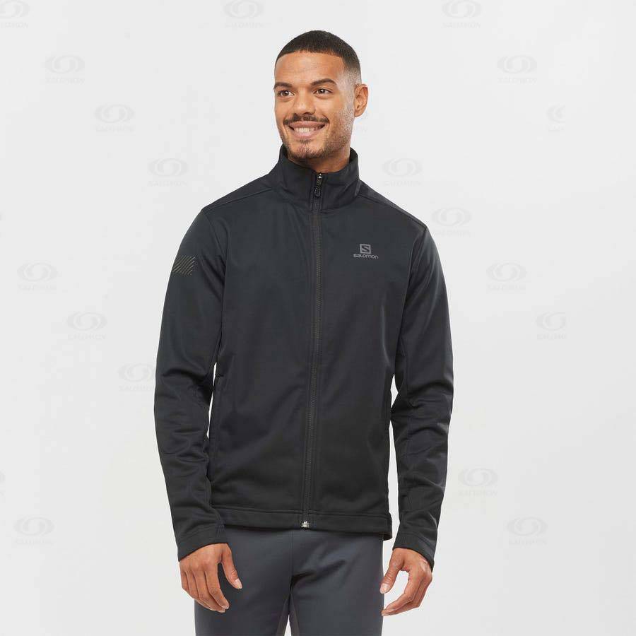 Black Salomon GORE TEX INFINIUM™ WINDSTOPPER® Men's Softshell Jackets | US-M1300