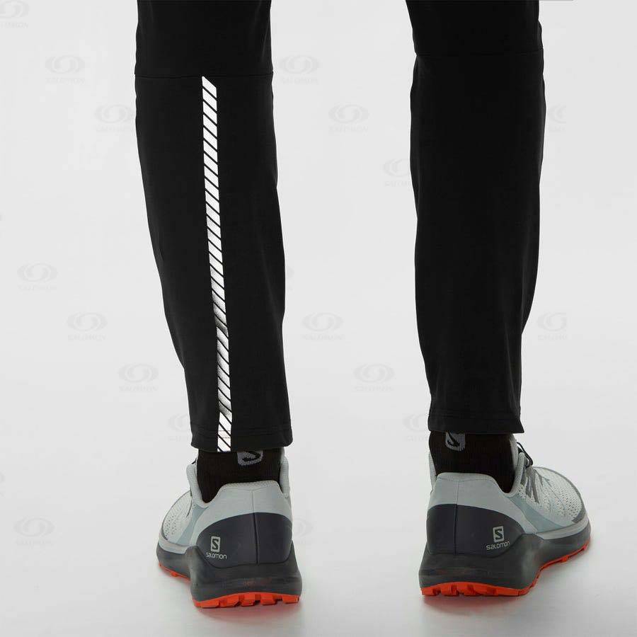 Black Salomon GORE TEX INFINIUM™ WINDSTOPPER® Men's Running Tights | US-M2497