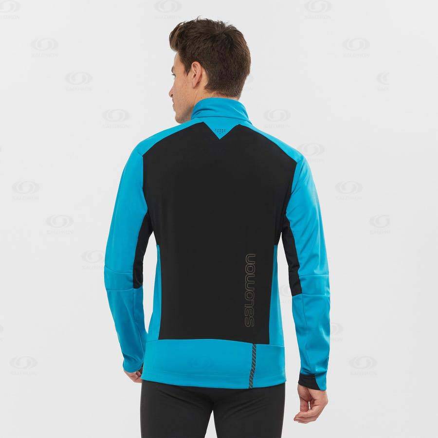 Black Salomon GORE-TEX INFINIUM™ WINDSTOPPER® PRO Men's Softshell Jackets | US-N1666