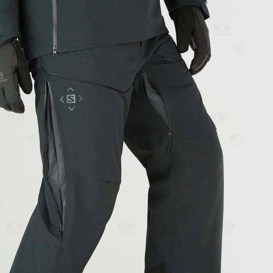 Black Salomon GRAVITY GORE-TEX Men's Ski Pants | US-S2444