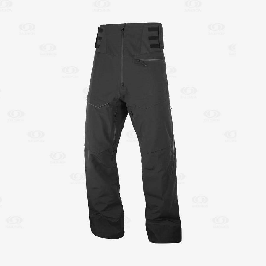 Black Salomon GRAVITY GORE-TEX Men\'s Ski Pants | US-S2444