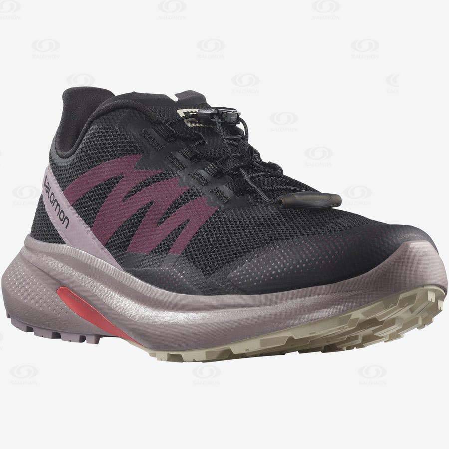 Black Salomon HYPULSE Women's Trail Running Shoes | US-M2609