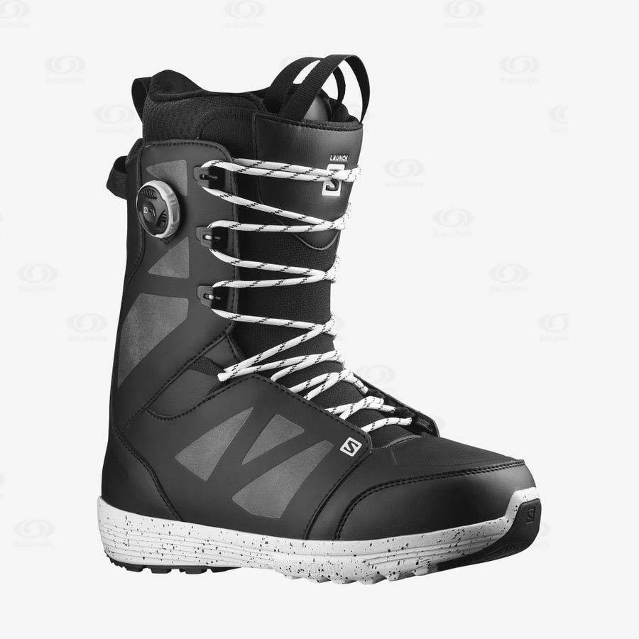 Black Salomon LAUNCH LACE BOA SJ Men\'s Ski Boots | US-M1412