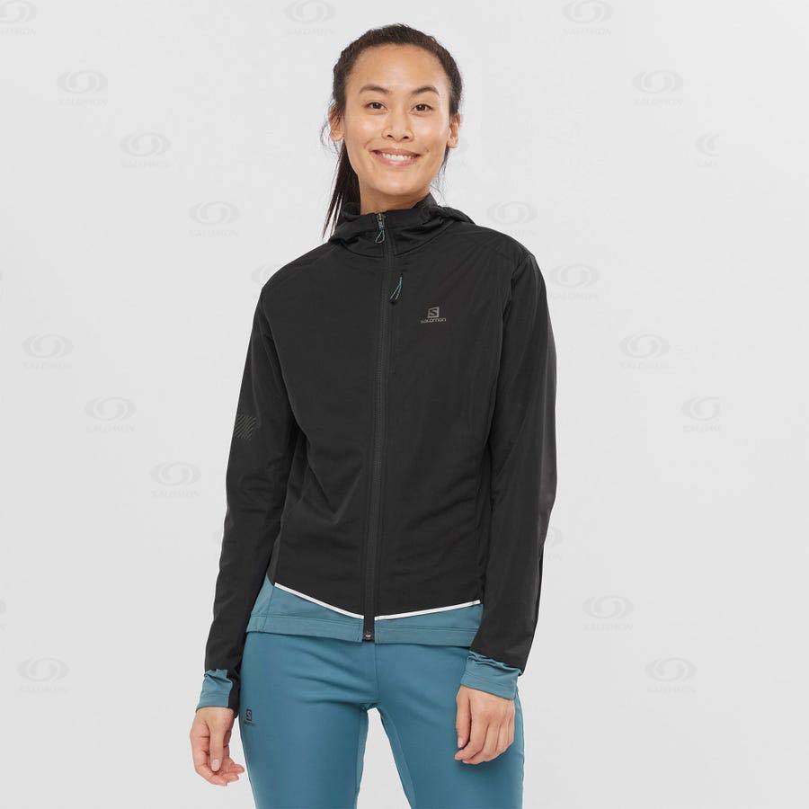 Black Salomon LIGHT SHELL Women's Softshell Jackets | US-L2355