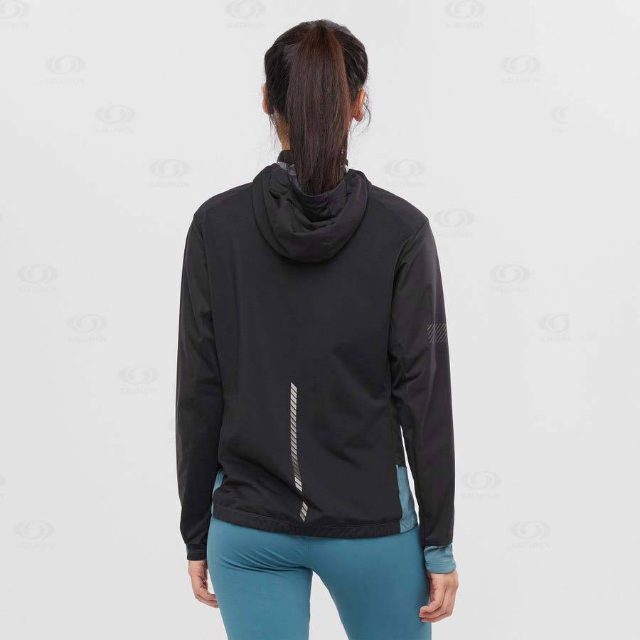 Black Salomon LIGHT SHELL Women's Softshell Jackets | US-L2355