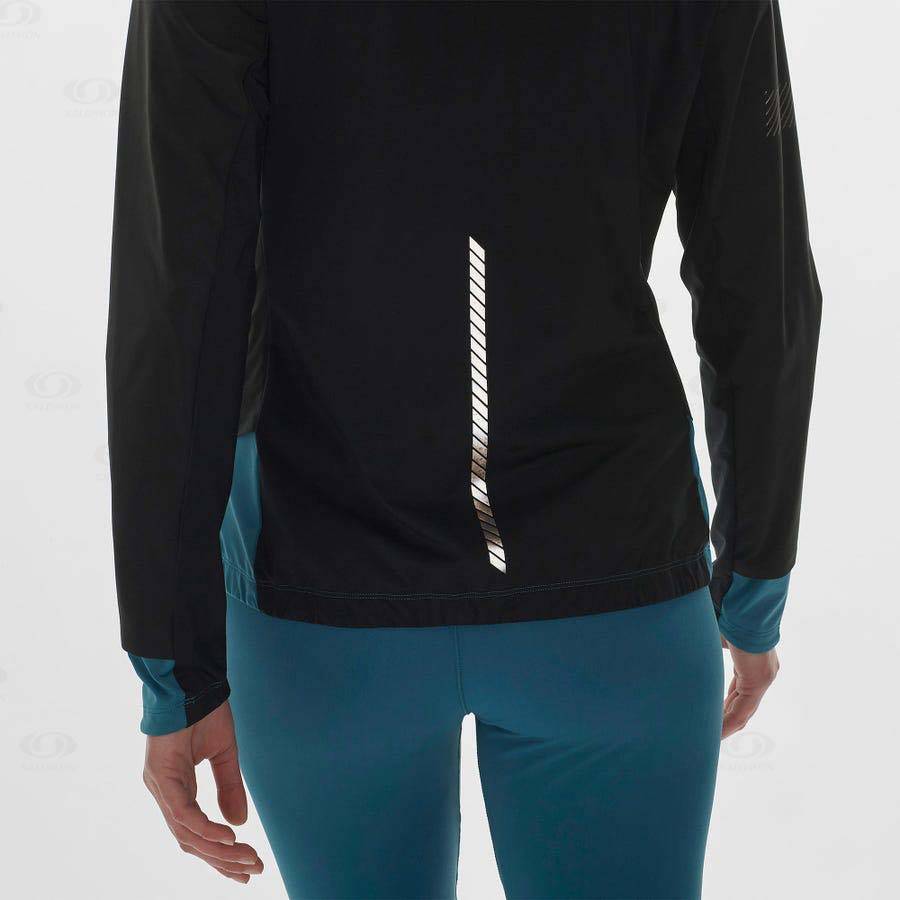 Black Salomon LIGHT SHELL Women's Softshell Jackets | US-L2355