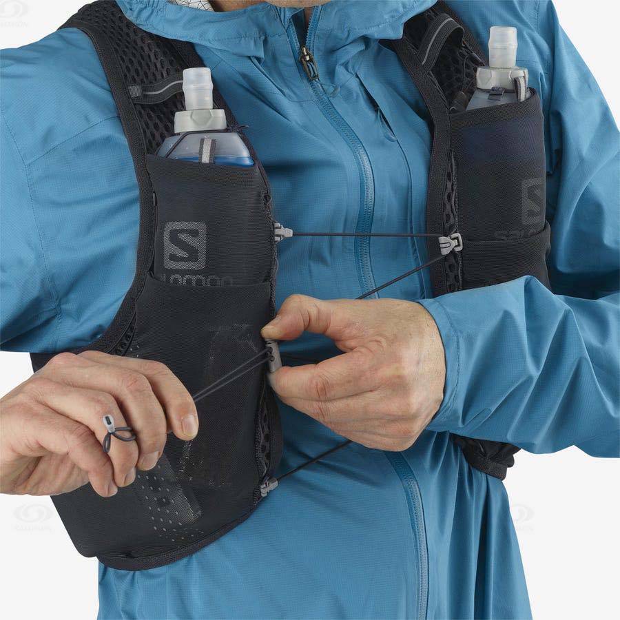 Black Salomon NOCTURN ACTIVE SKIN 4 Men's Running Packs | US-S2150