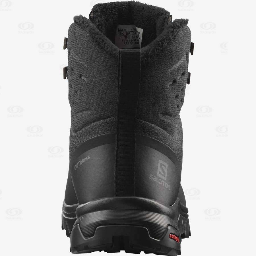 Black Salomon OUTBLAST THINSULATE™ CLIMASALOMON™ Women's Waterproof Boots | US-A1150