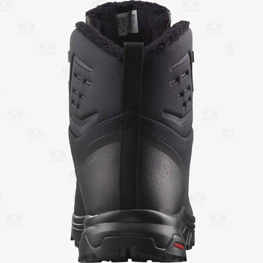 Black Salomon OUTBLAST THINSULATE™ CLIMASALOMON™ WATERPROOF Men's Winter Boots | US-A2613