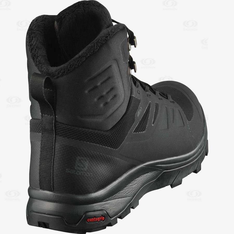 Black Salomon OUTBLAST THINSULATE™ CLIMASALOMON™ Men's Waterproof Boots | US-O1476