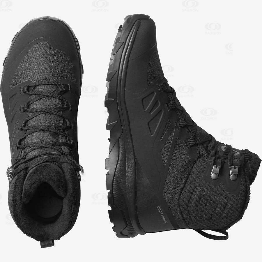 Black Salomon OUTBLAST THINSULATE™ CLIMASALOMON™ Women's Waterproof Shoes | US-O1810