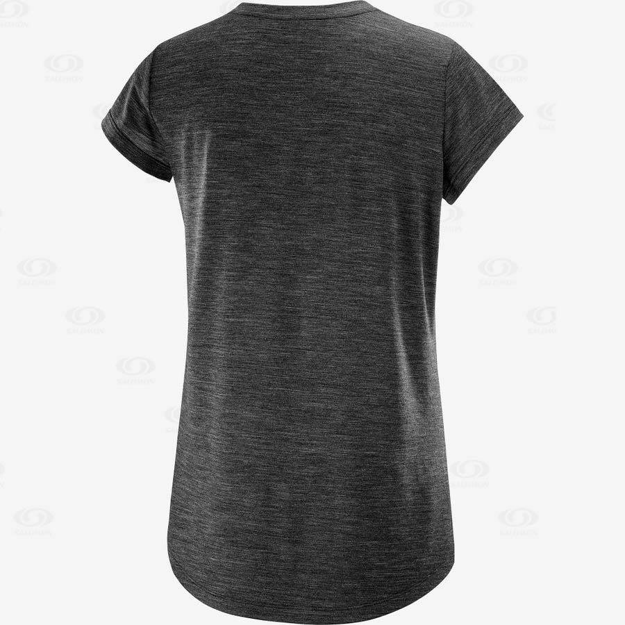 Black Salomon OUTLIFE MERINO BLEND Women's T Shirts | US-S2395