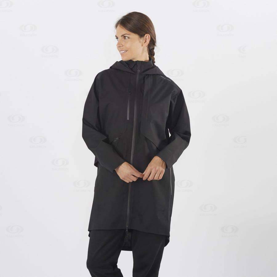 Black Salomon OUTLIFE WP COMMUTER PARKA W Women's Waterproof Jackets | US-S1352