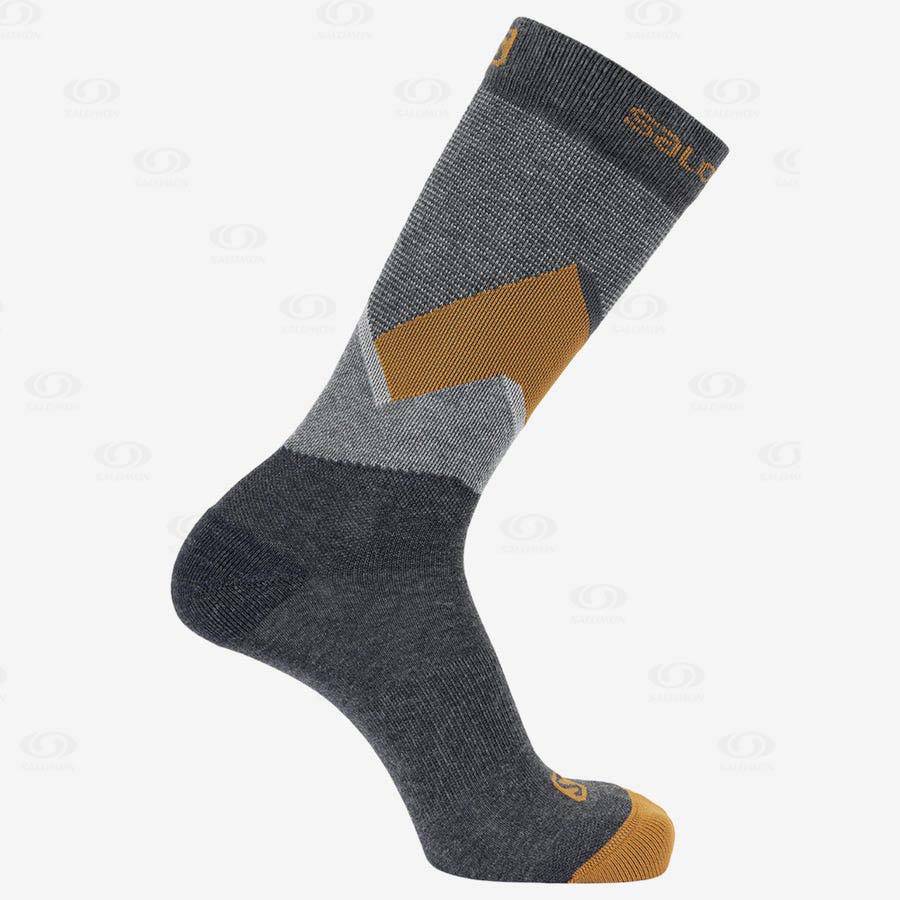 Black Salomon OUTLINE CREW 2-PACK Women's Socks | US-A1423