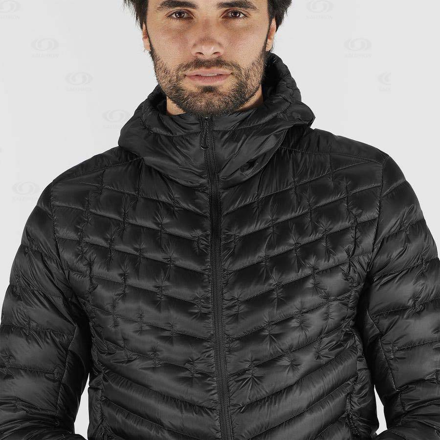 Black Salomon OUTLINE DOWN Men's Insulated Jackets | US-O2365