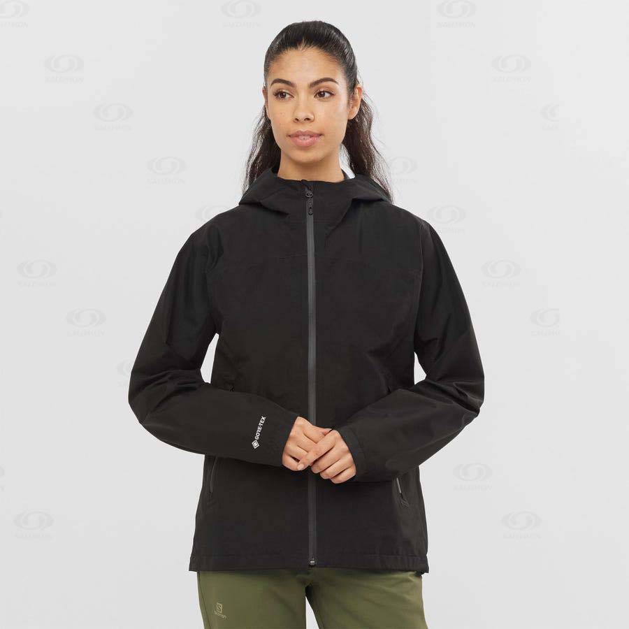 Black Salomon OUTLINE GORE-TEX 2.5L Women's Waterproof Jackets | US-W1410