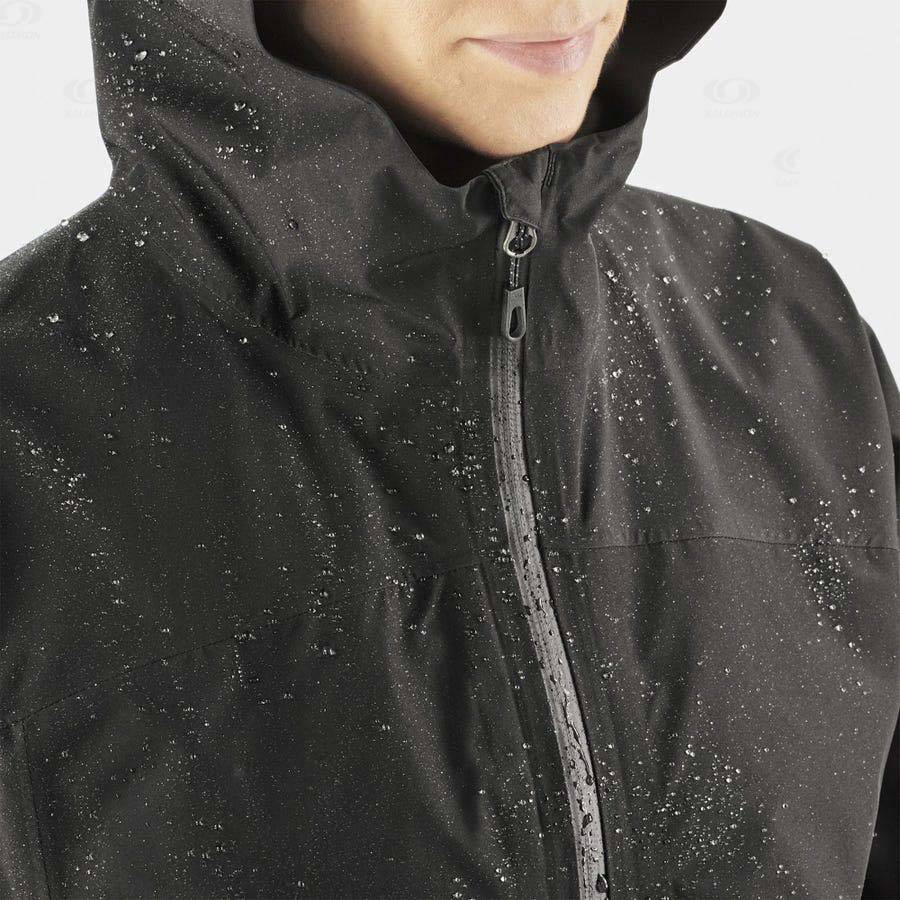 Black Salomon OUTLINE GORE-TEX 2.5L Women's Waterproof Jackets | US-W1410