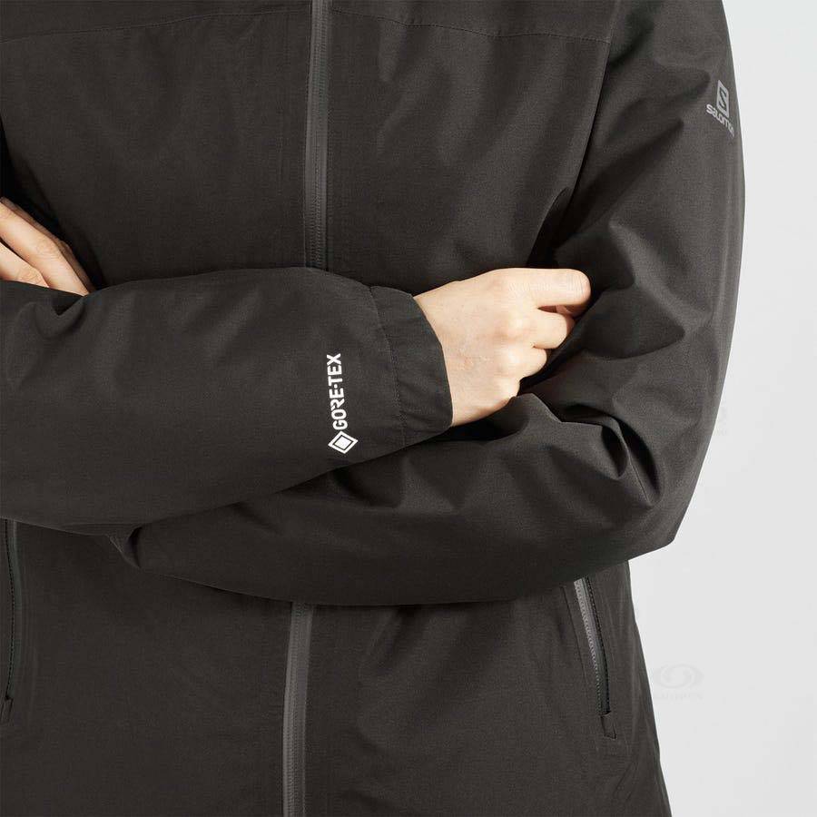 Black Salomon OUTLINE GORE-TEX 2.5L Women's Waterproof Jackets | US-W1410