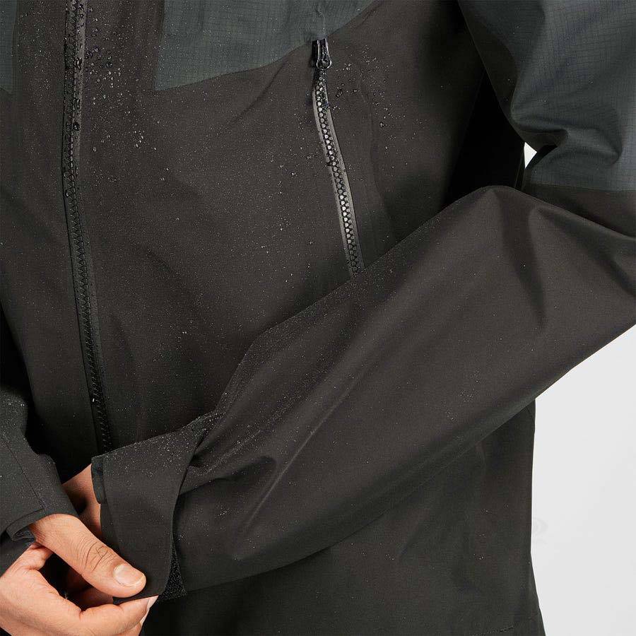 Black Salomon OUTLINE GORE-TEX HYBRID Men's Waterproof Jackets | US-W1540