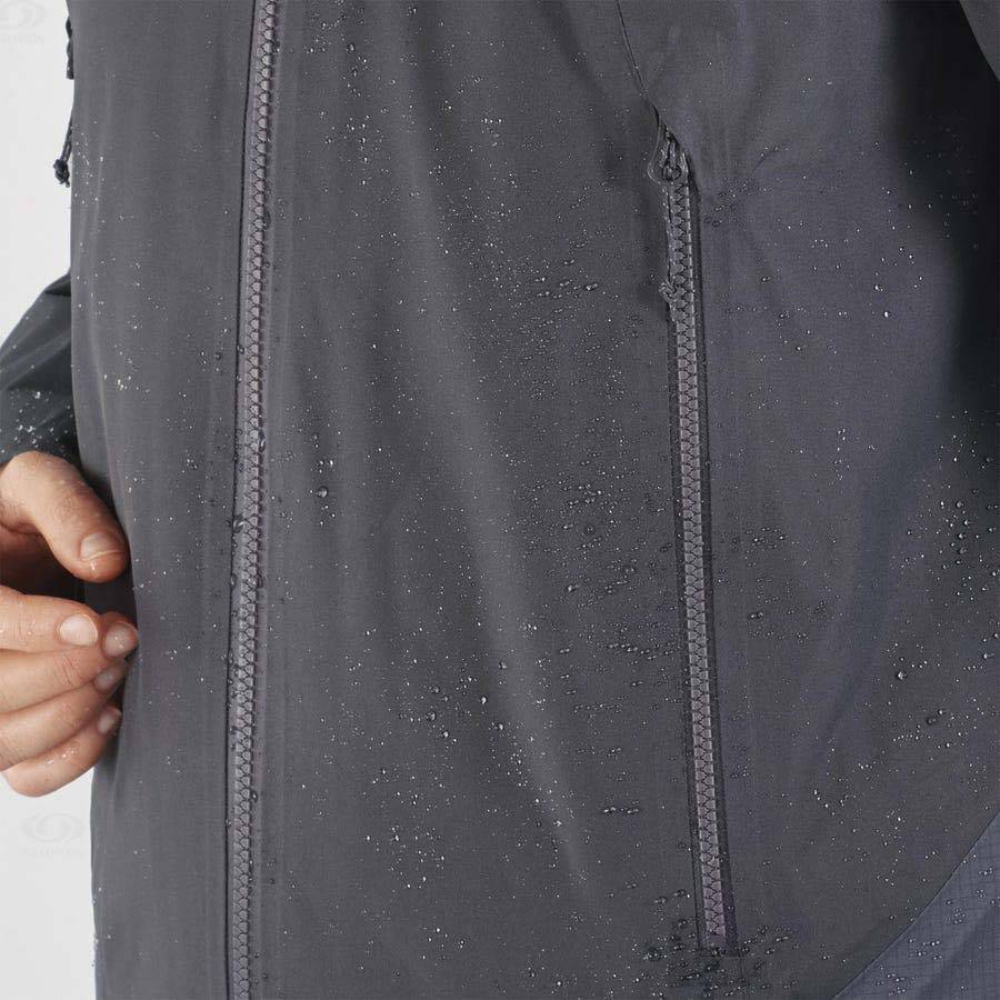 Black Salomon OUTLINE GORE-TEX HYBRID Women's Waterproof Jackets | US-O2412