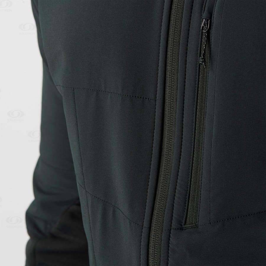 Black Salomon OUTLINE WARM HYBRID Men's Hoodie | US-M2035