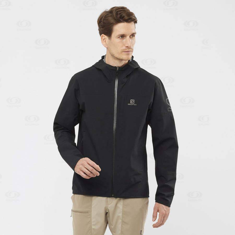 Black Salomon OUTRACK WATERPROOF 2.5L Men's Waterproof Jackets | US-N1099