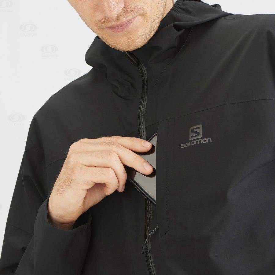 Black Salomon OUTRACK WATERPROOF 2.5L Men's Waterproof Jackets | US-N1099