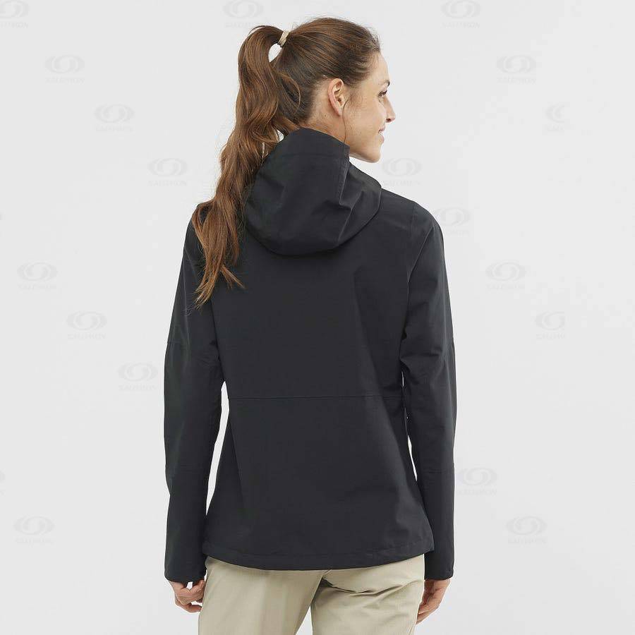 Black Salomon OUTRACK WATERPROOF 2.5L Women's Waterproof Jackets | US-N1827