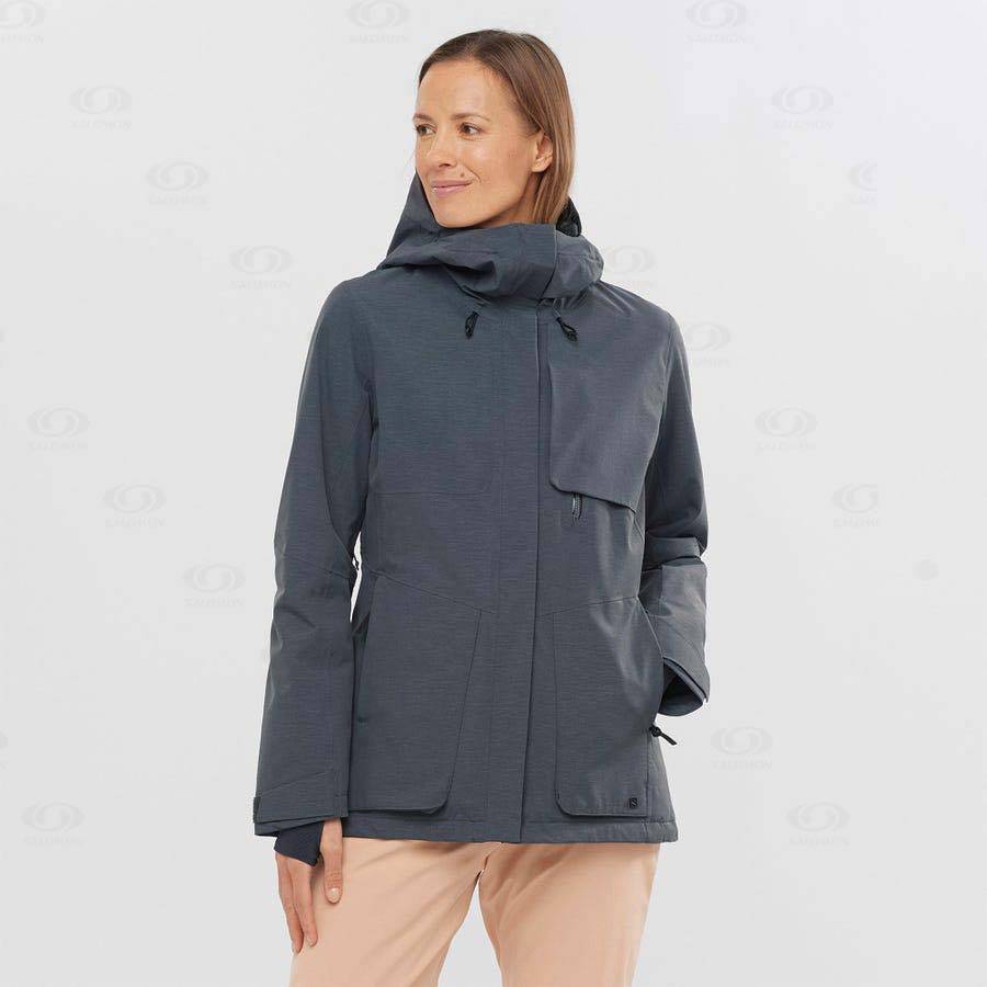 Black Salomon PROOF LIGHT Women's Ski Jackets | US-M2567