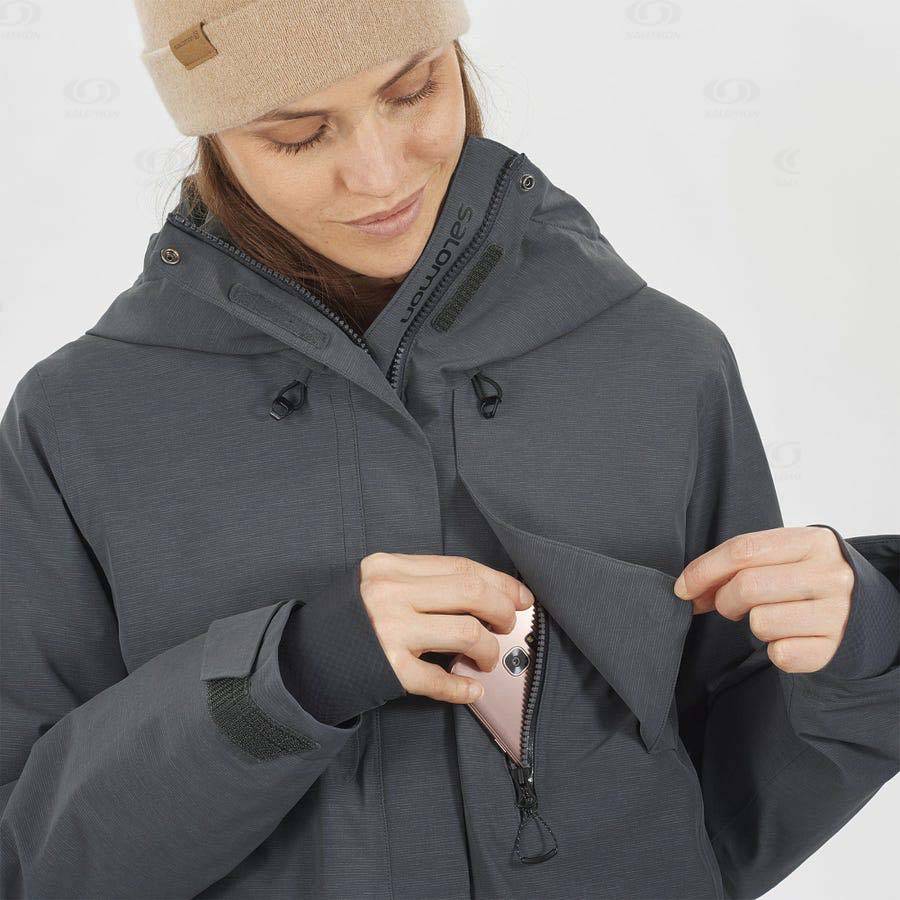 Black Salomon PROOF LIGHT Women's Ski Jackets | US-M2567