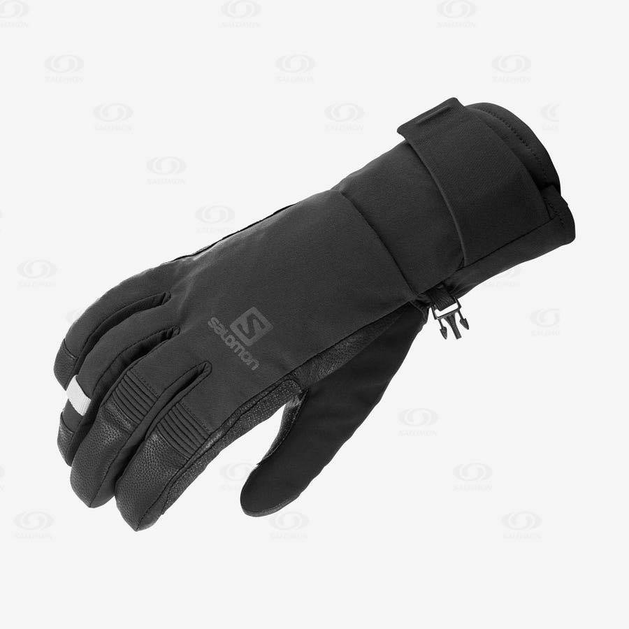 Black Salomon QST GORE-TEX Men\'s Gloves | US-W1380