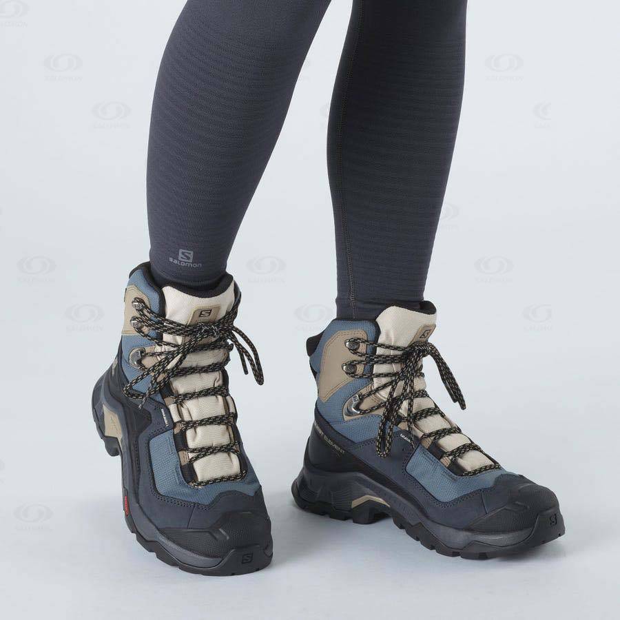 Black Salomon QUEST ELEMENT GORE-TEX Women's Waterproof Shoes | US-O1245