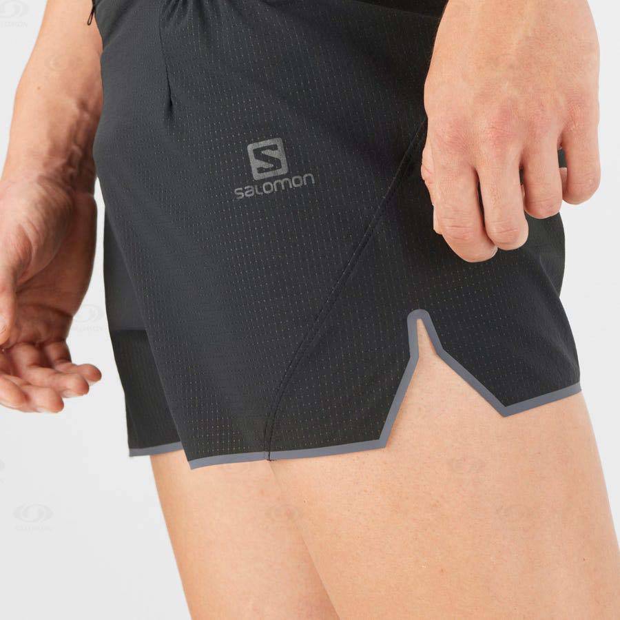 Black Salomon SENSE AERO 3'' Men's Shorts | US-M1678