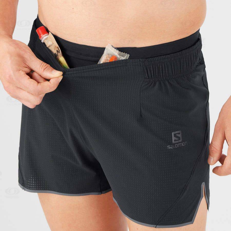 Black Salomon SENSE AERO 3'' Men's Shorts | US-M1678