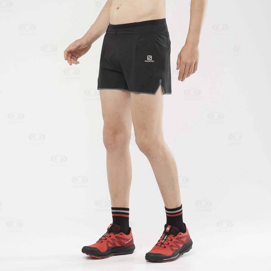 Black Salomon SENSE AERO 3'' Men's Shorts | US-M1678