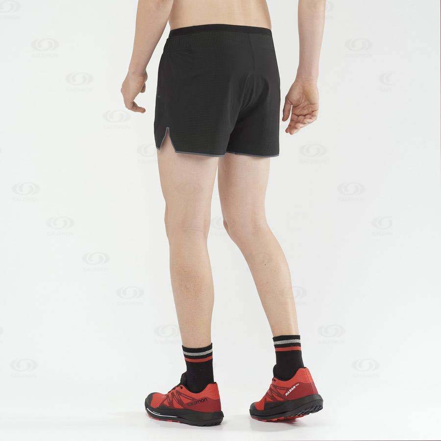 Black Salomon SENSE AERO 3'' Men's Shorts | US-M1678