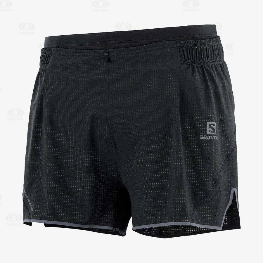 Black Salomon SENSE AERO 3\'\' Men\'s Shorts | US-M1678