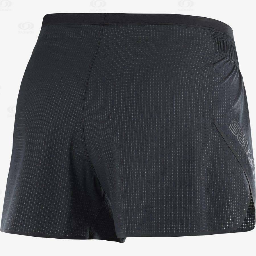 Black Salomon SENSE AERO 3'' Women's Shorts | US-L1382