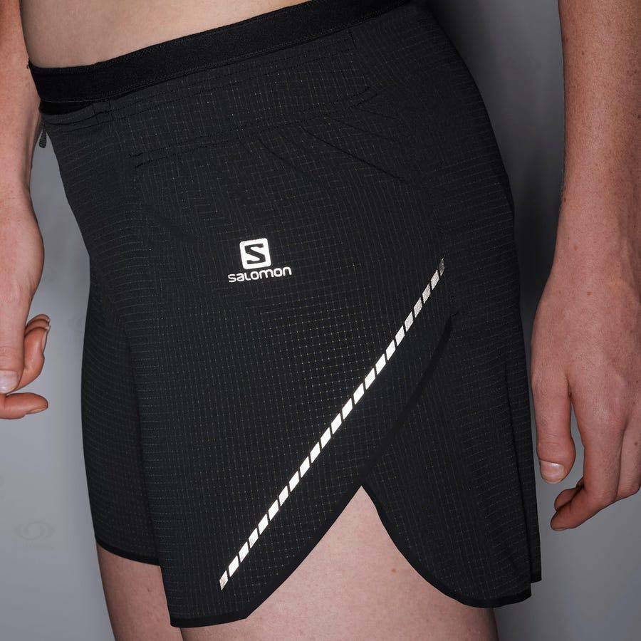 Black Salomon SENSE AERO 5'' Women's Shorts | US-A2480