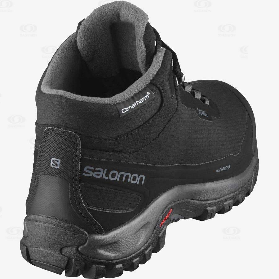 Black Salomon SHELTER CLIMASALOMON™ Men's Waterproof Boots | US-W1920