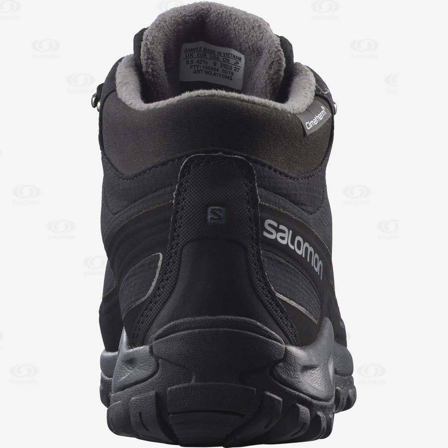 Black Salomon SHELTER CLIMASALOMON™ Men's Waterproof Boots | US-W1920