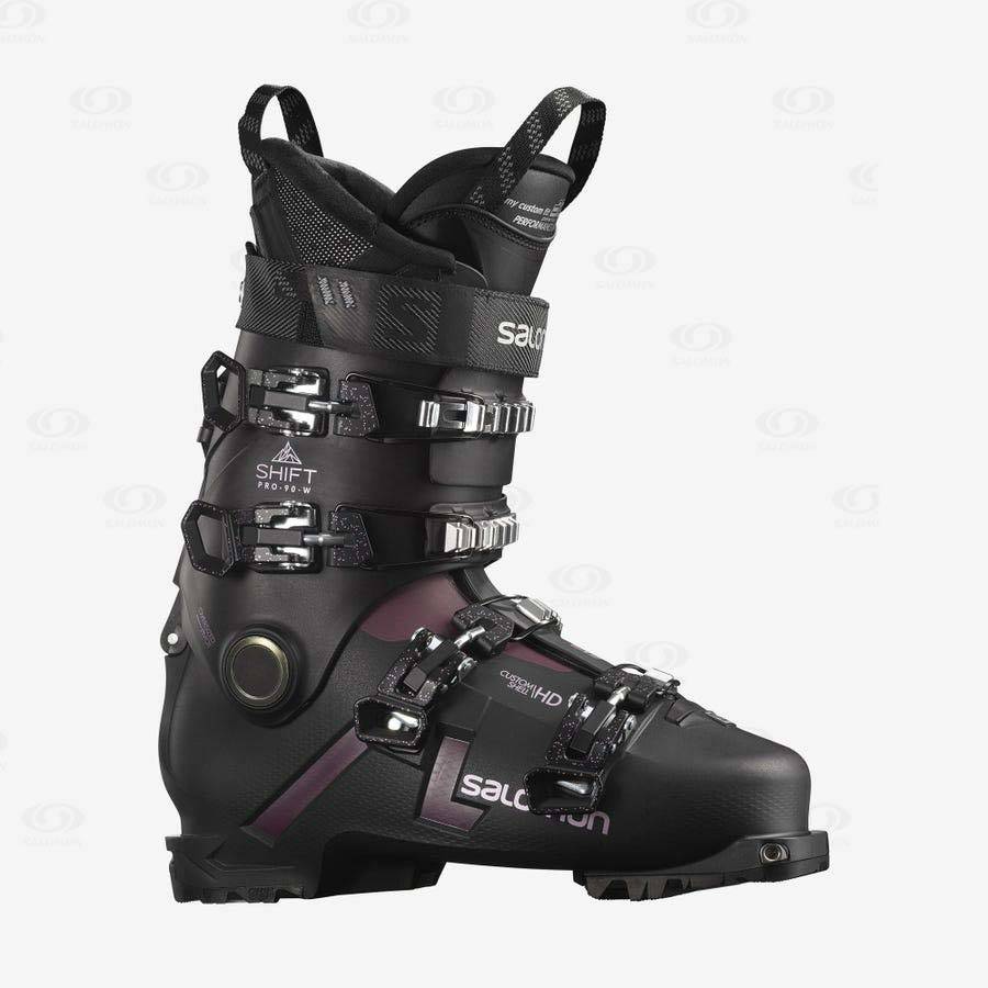 Black Salomon SHIFT PRO 90 AT Women\'s Ski Boots | US-A2151