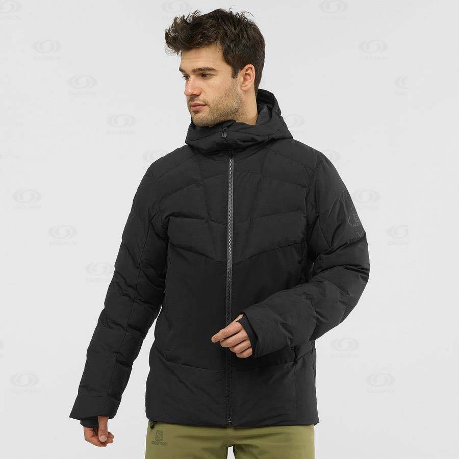 Black Salomon SNOWSHELTER Men's Ski Jackets | US-L1690