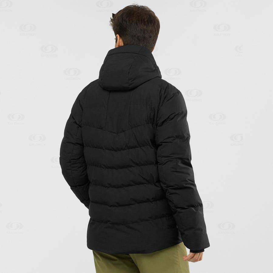 Black Salomon SNOWSHELTER Men's Ski Jackets | US-L1690