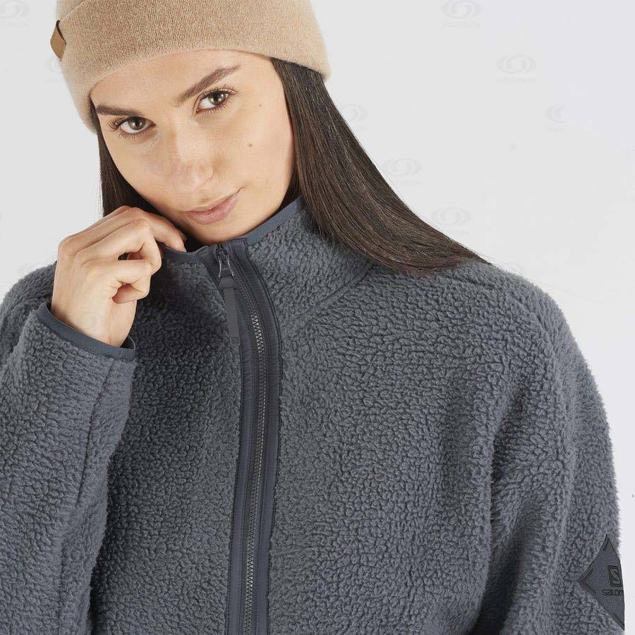 Black Salomon SNOWSHELTER TEDDY Women's Hoodie | US-L1466