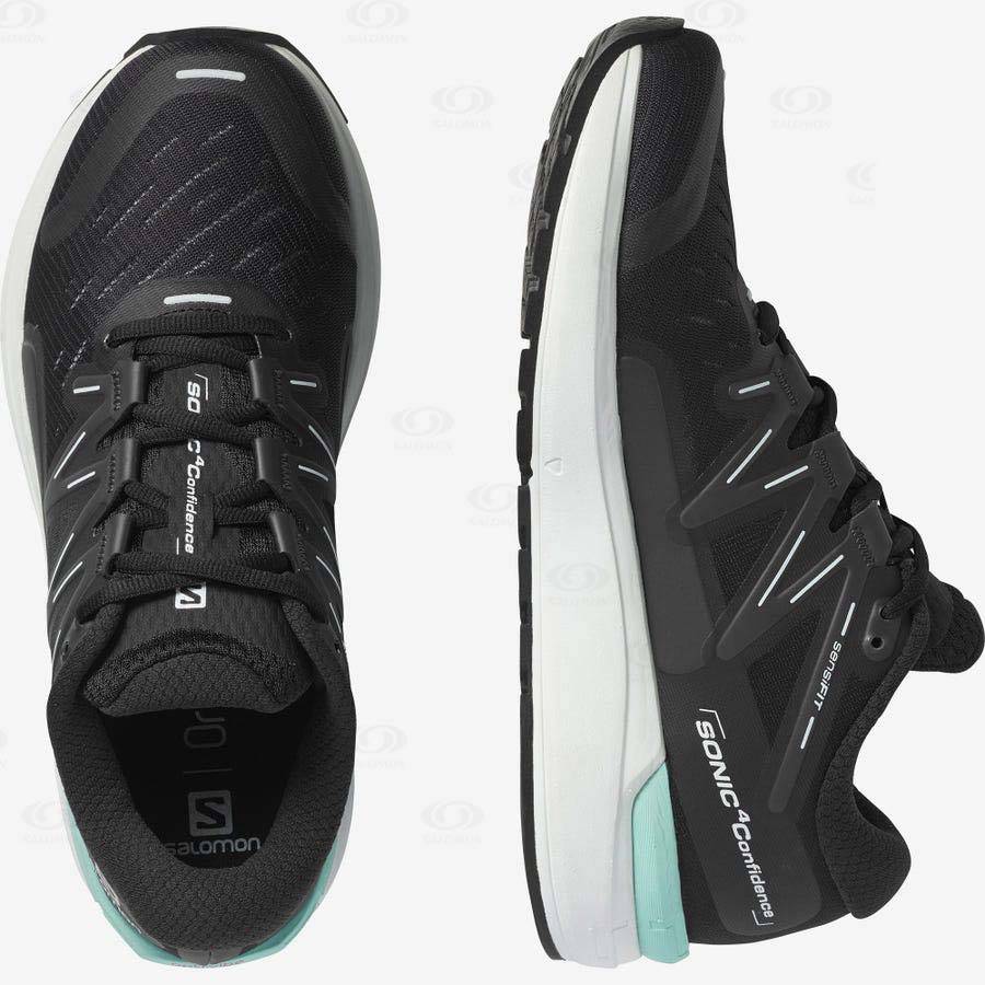 Black Salomon SONIC 4 Confidence Women's Running Shoes | US-L2481