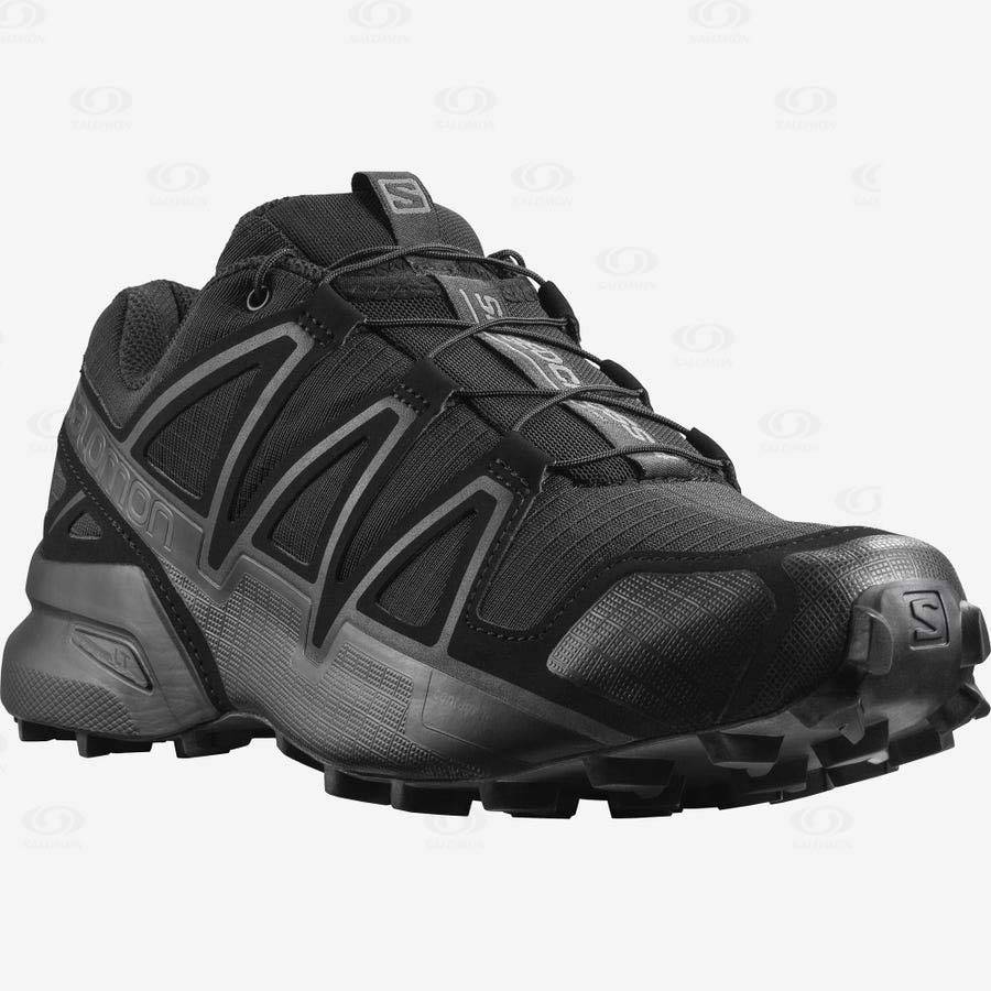 Black Salomon SPEEDCROSS 4 WIDE FORCES Men's Forces Boots | US-L1011