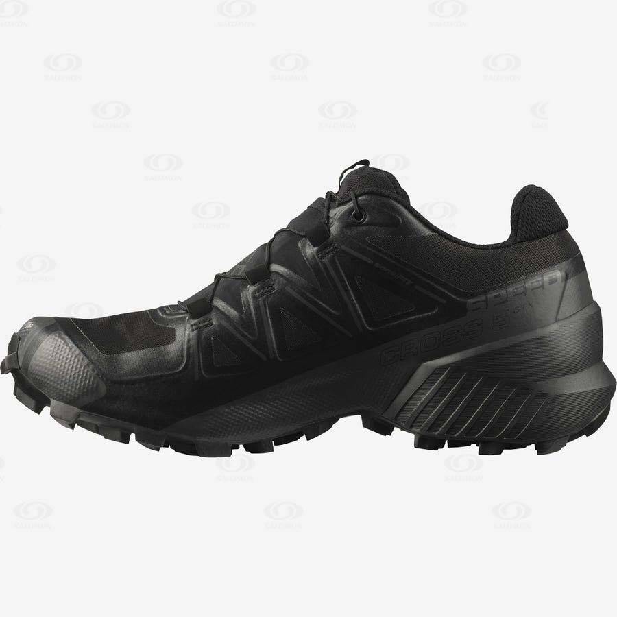 Black Salomon SPEEDCROSS 5 GORE-TEX Men's Trail Running Shoes | US-O1539