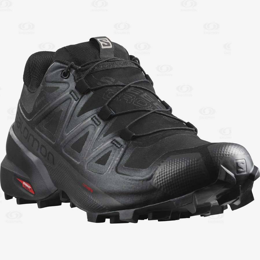 Black Salomon SPEEDCROSS 5 GORE-TEX Men's Trail Running Shoes | US-O1539